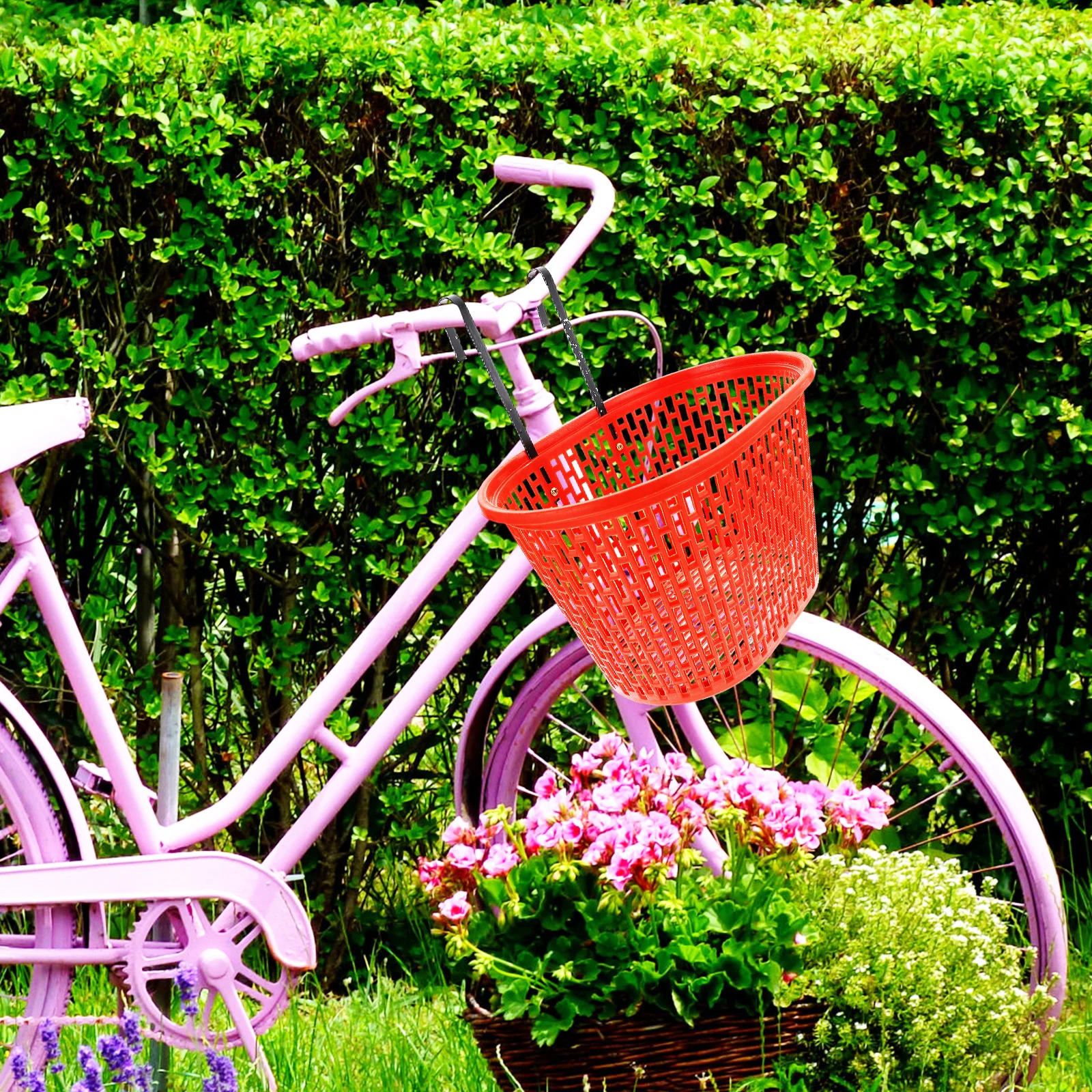 

1Set Professional Front Basket Durable High-Grade Material Easy Install Bike Accessory Smooth Surface Long-Lasting