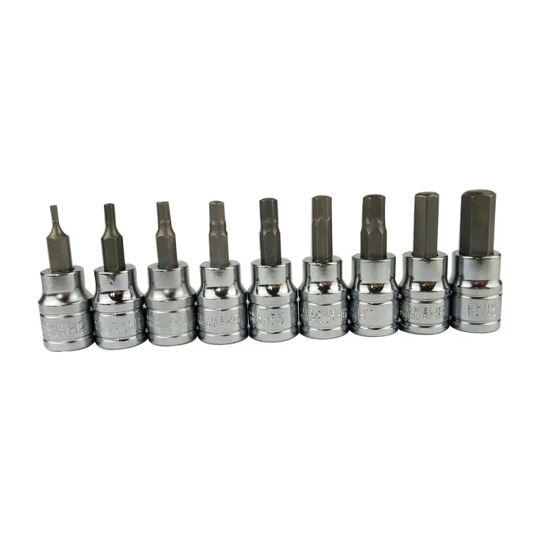 Professional 3/8 Inch Drive Hex Bit Socket Set - Sturdy Durable Allen Key Sockets Impact Socket Kit for Drill Metric Tools