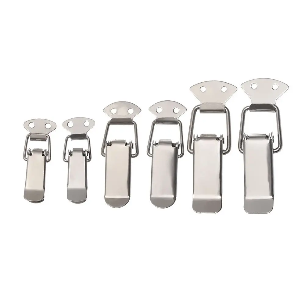 Stainless Steel Spring Loaded Latch Catch Toggle Hasp Hasp Cabinet Boxes For Sliding Door Simple Window Box Buckle Hardware