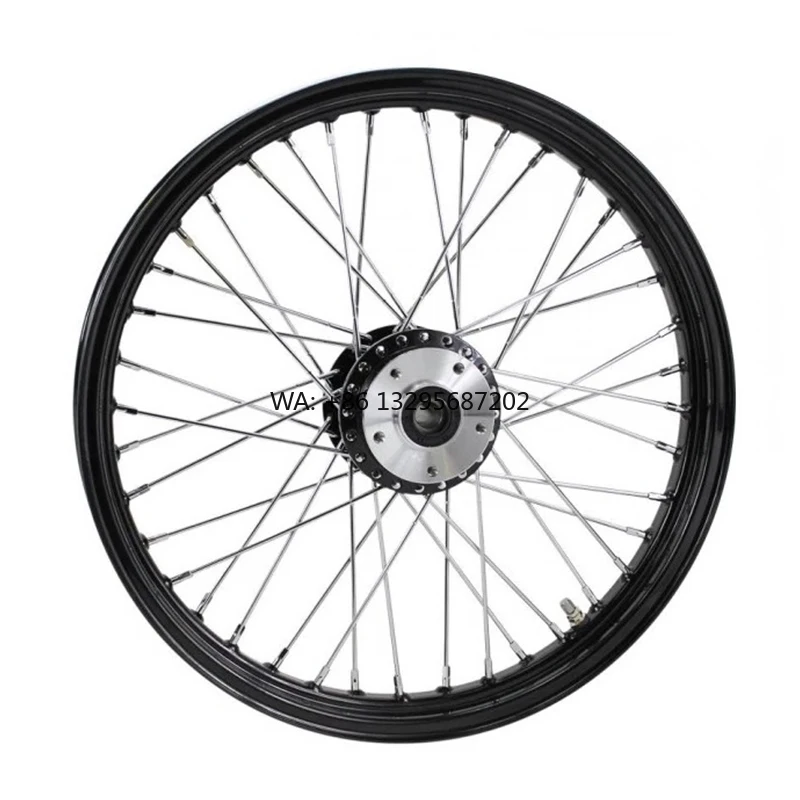 

Old Steel Custom Chrome Sopkes Black Motorcycle Rims 21 Inch 21x3 21x3.5 Front 40 Spokes Motorcycle Wheels for Harley