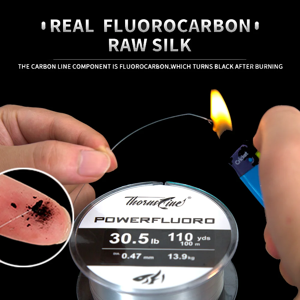 100% Fluorocarbon Leader Fishing Line Transparent Carbon Fiber Big Size Line Material From Japan Carp Fishing Goods Supplies