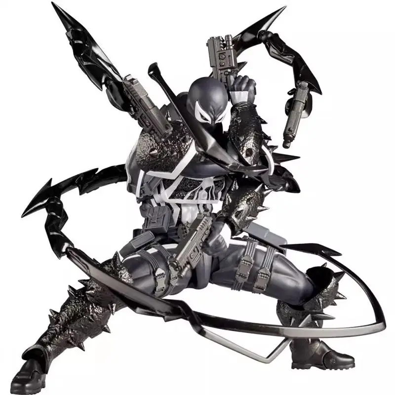 AMAZING YAMAGUCHI Agent Venom KAIYODO Symbiote Deadpool Flash Comics Action Figure Toys Collection Model Doll Toys Kids Gift