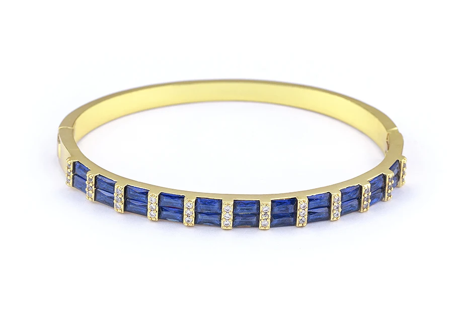 Nidin Neue Luxus Geometrische Zirkon Armband Armreifen Frauen Rosa Grün Blau Kristall Manschette Elegante Hochzeit Erklärung Schmuck – Detail 15