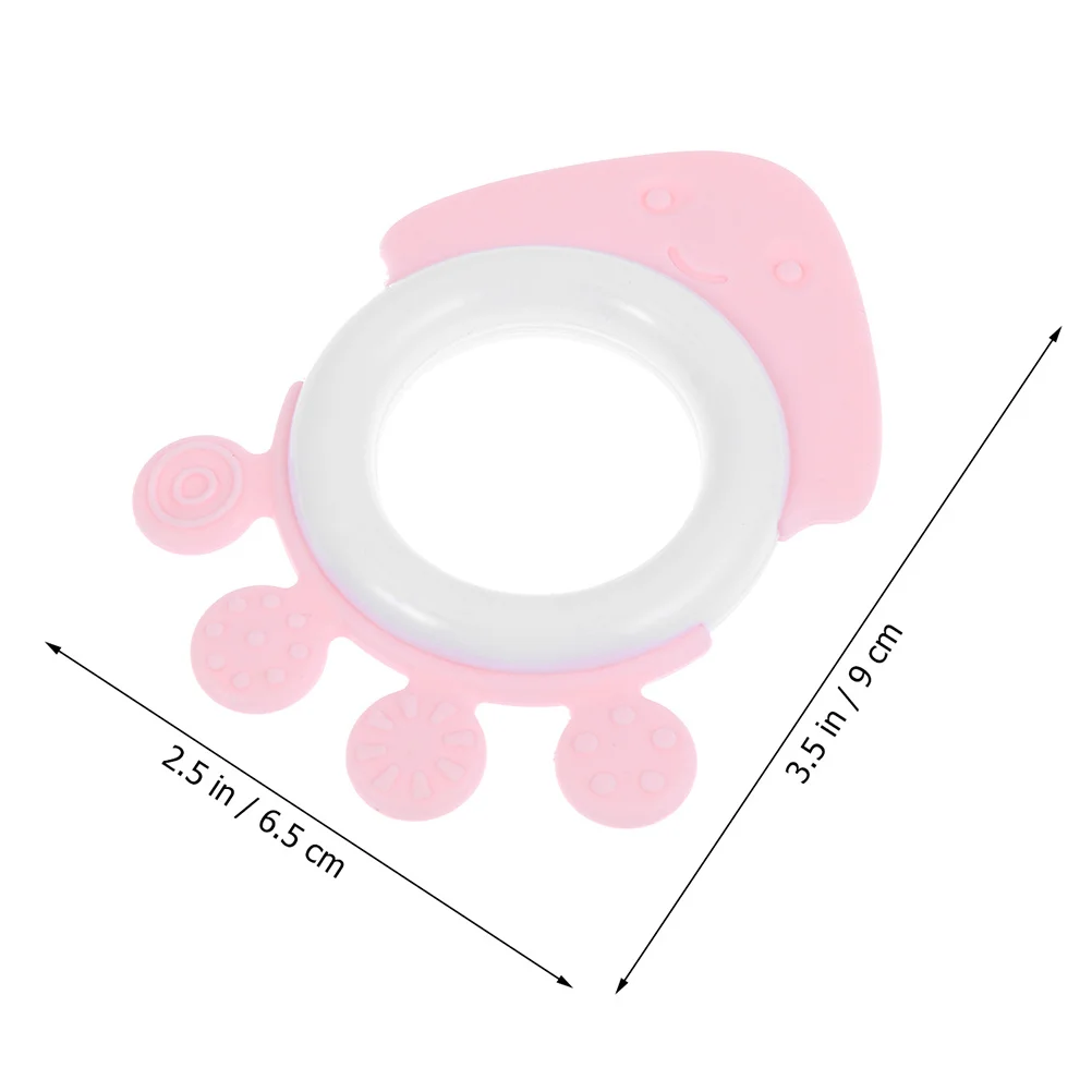 

4Pcs Baby Plastic Molar Teethers Soft Textured Massaging Handheld Rattle Shaker for Infant Chewing Baby Teether