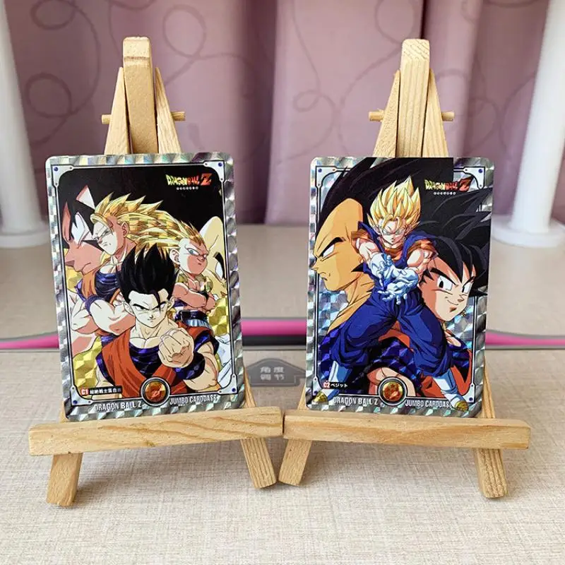 9Pcs Dragon Ball Flash Card Super Saiyan Goku Vegeta Gohan Game Anime Collection Cards Gift Toys Two Flash Patterns Are Optional