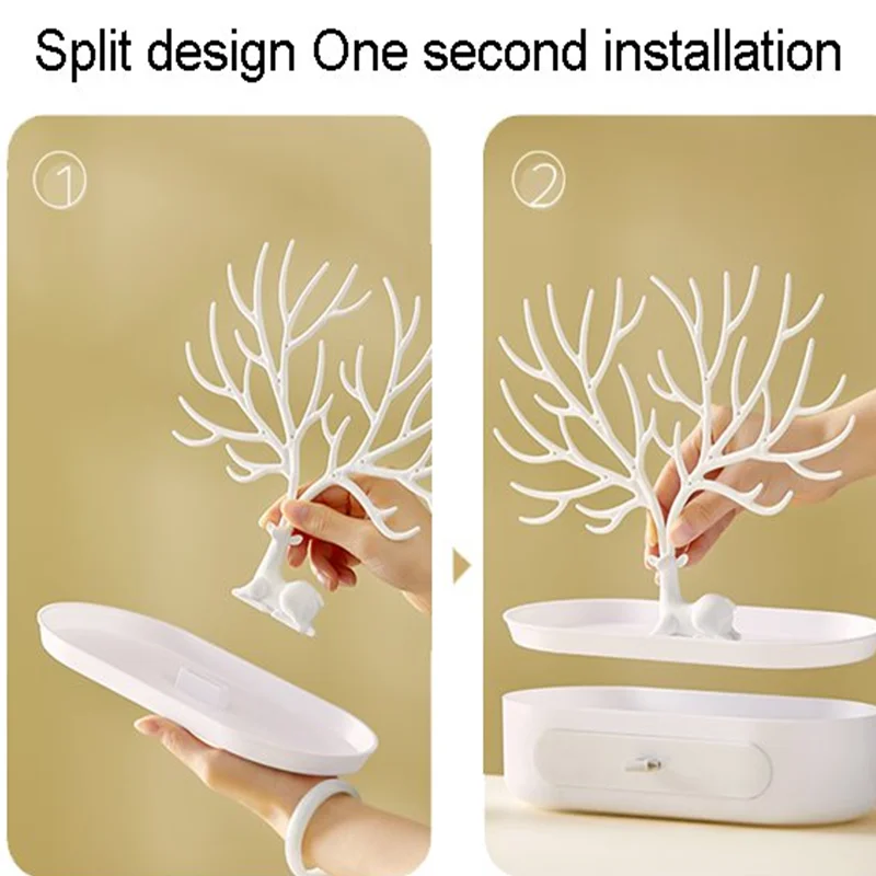Jewelry Storage Rack Deer Jewelry Display Stand Earrings Necklaces Rings Bracelets Tray Tree Storage Shopwindow Racks Organizer