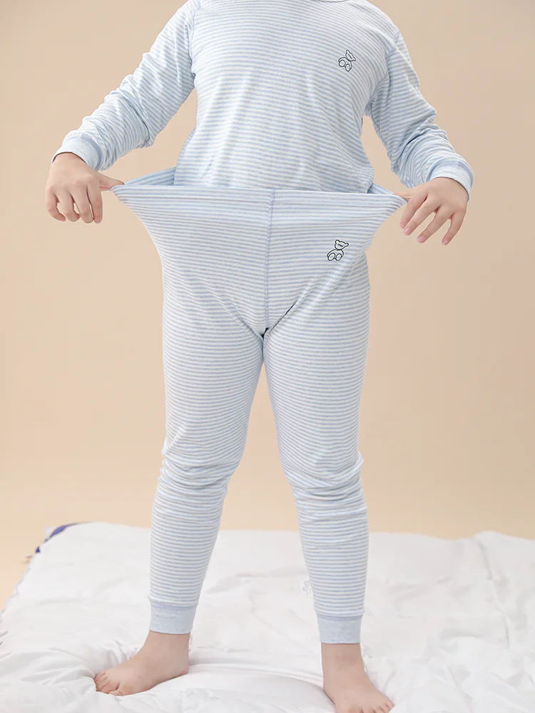 Japanese Children's Pure Cotton Long Johns Boys' Leggings Trousers Girls' Home Pajama Pants Cotton Warm Pants100% Pure Cotton