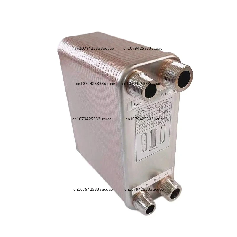 60 Plates Plate Heat Exchanger Water Beer Wort Chiller Cooler 304 Stainless Steel  for Home Brewing Beer