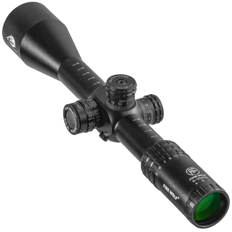 Imagem -04 - Fogo Lobo 525x50 Ffp Caça Tático Visão Óptica Airsoft Acessórios Sniper Rifle Scope Spotting para Rifle de Caça