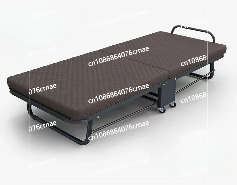 Wall Metal Folding Rollaway Bed with Mattress for Guests