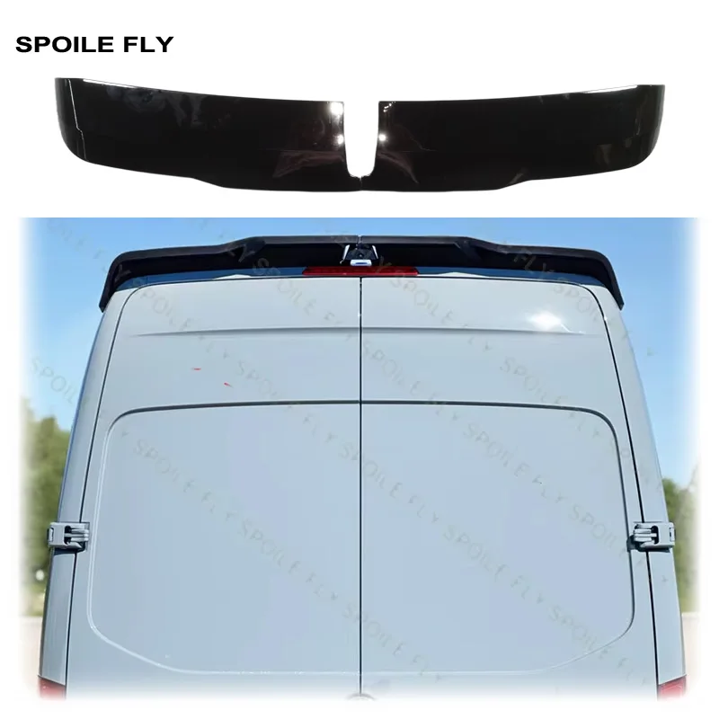 Alerón trasero de techo estilo V para Mercedes-Benz Sprinter III VS30 (W907-910) 2019 2020, de alta calidad, ABS, negro brillante.
