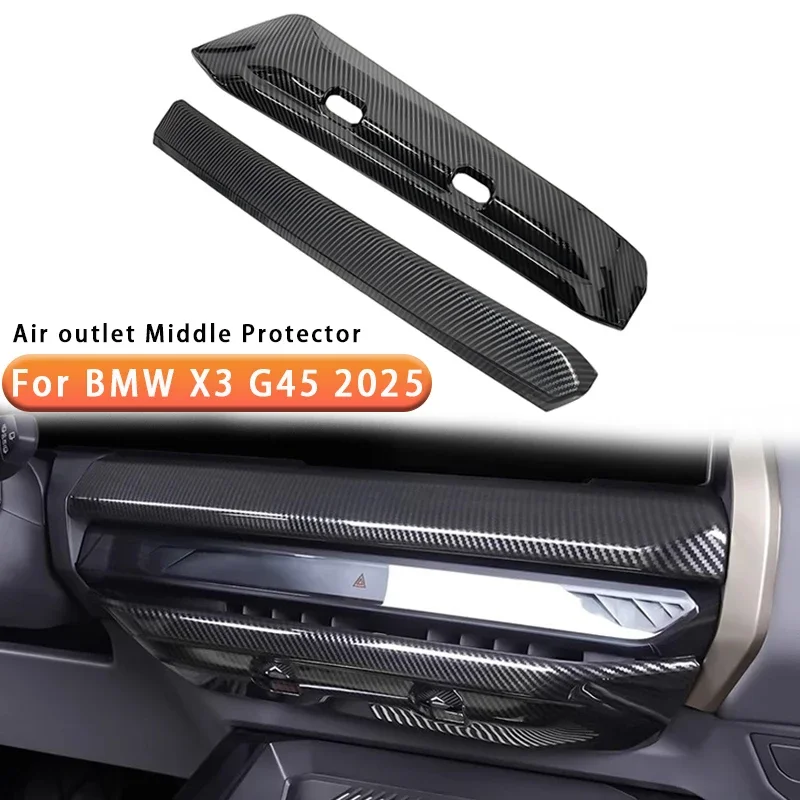 

For BMW X3 G45 2025 Car Center Console Air Outlet Ventlet Panel ABS Carbon Fibe Trim Interior Decoration Car Styling