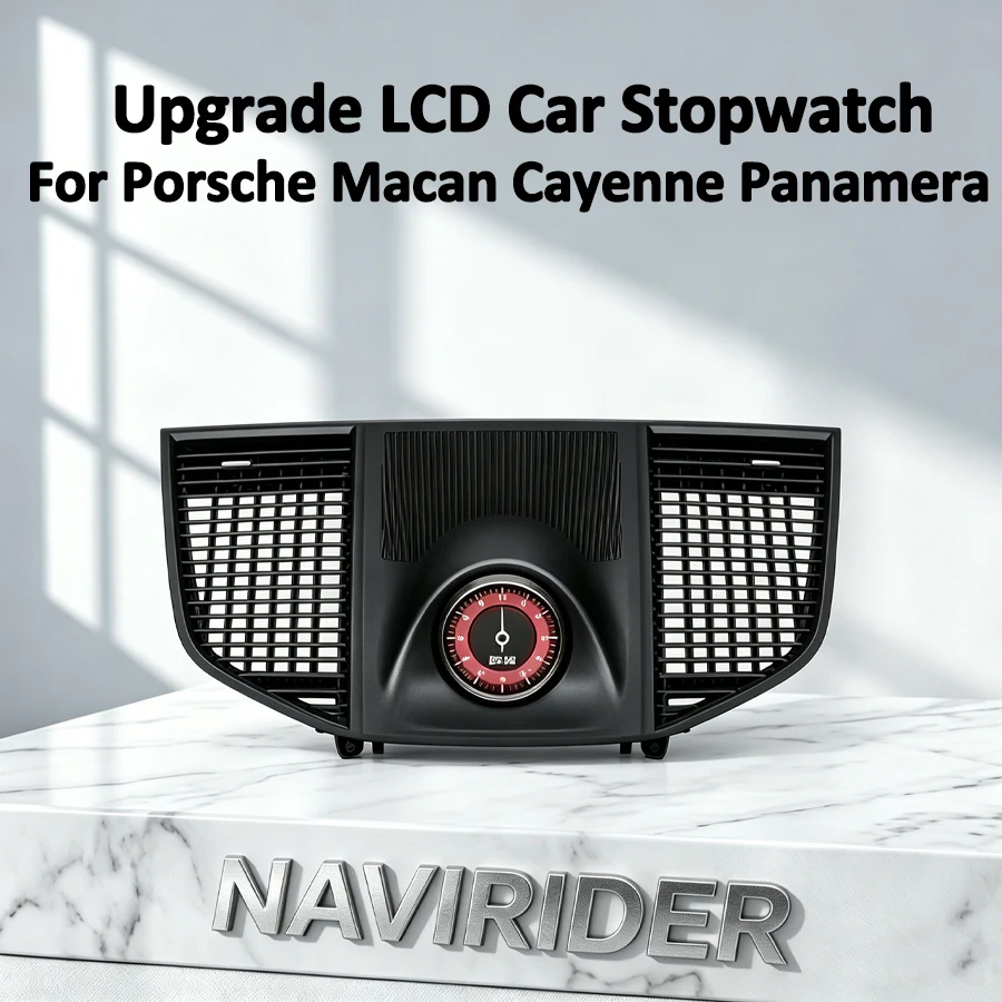 Yes Upgrade LCD Car Dashboard Clock For Porsche Macan Cayenne Panamera 718 911 2010-2024 Stopwatch Electronic Meter Clock
