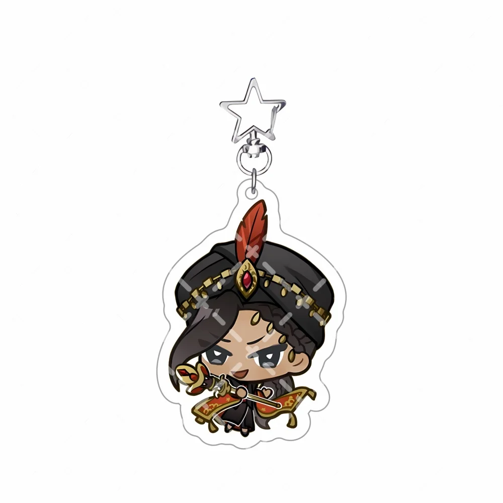 Twisted-Wonderland Anime-Spiel-Charaktere Chibi 6cm Acryl-Schlüsselanhänger Sternförmiger Schnallen-Taschenanhänger Deko Sammlerstück Fan-Geschenk – Detail 5