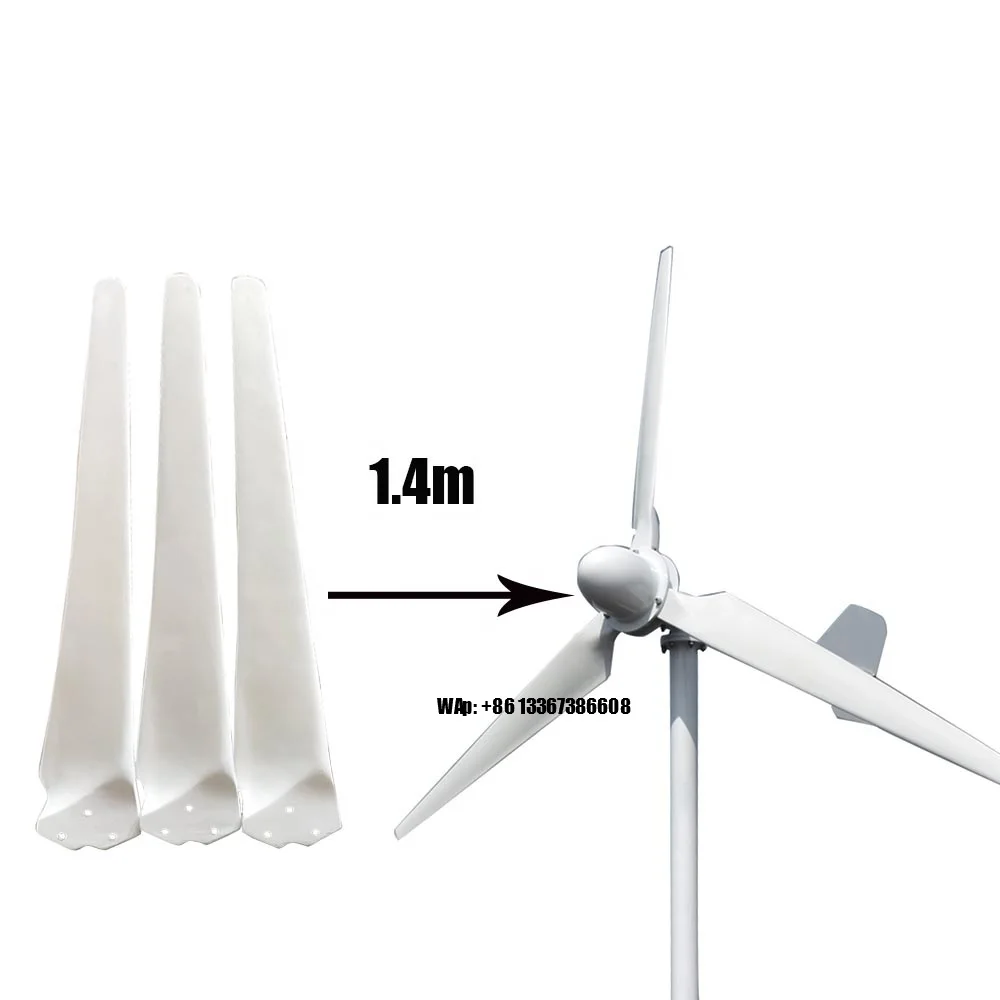 New Energy DIY Wind Power Generator High Strength Fiber Glass Blades 2KW Turbine Accessories 1.4m Length 3 Blades Factory