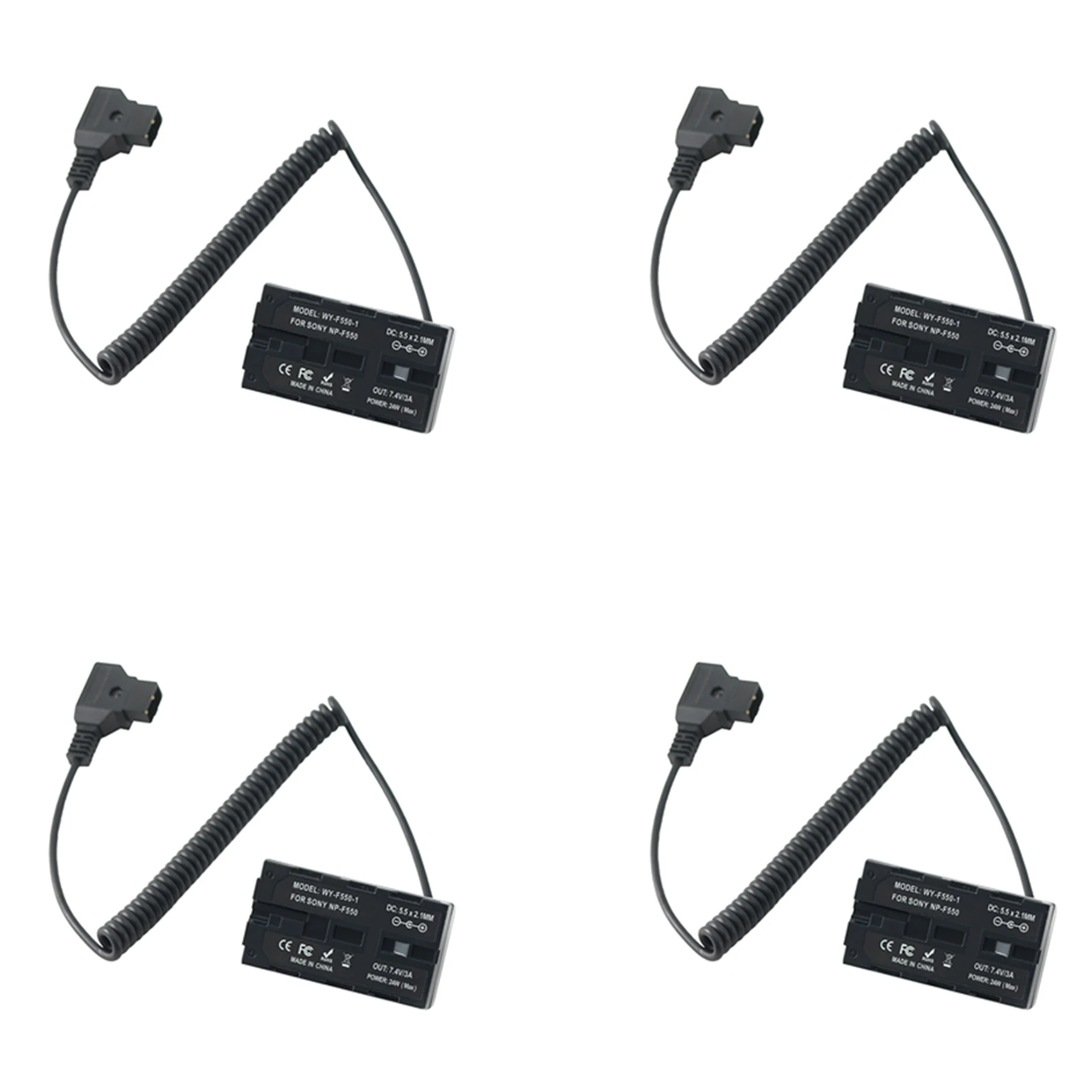 Winter Essential 4X Power Adapter Cable For D-Tap Connector To NP-F Dummy Battery For Sony NP F550 F570 F770 NP F970