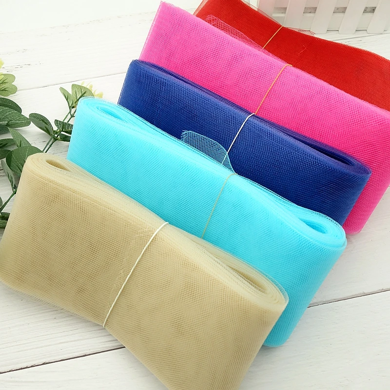 Soft Horsehair Crinoline Mesh Braid Ribbon For Skirt Hem Petticoat Wedding Dress DIY Sewing Accessories 100yard Per L