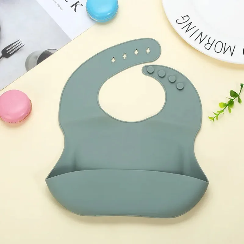 Ins Baby Bibs 3D Slicone Waterproof Bibs Adjustable Size Baby Feeding ToolsSaliva Dripping Towel Children Scarf BPA Free Baberos