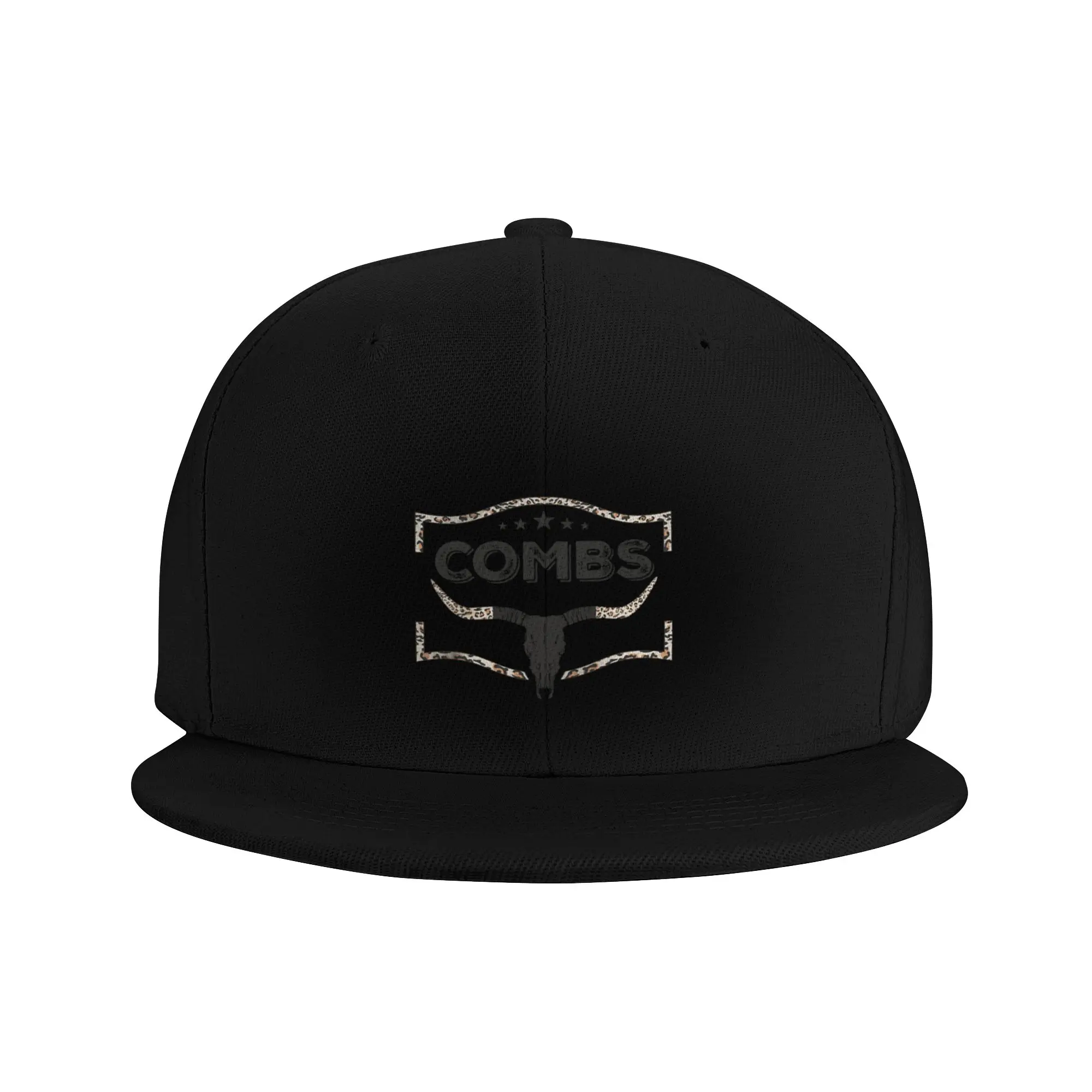 Fashion Combs Bullskull Frame Flat Brim Sun Hat  Street Skateboarding Brand Cap