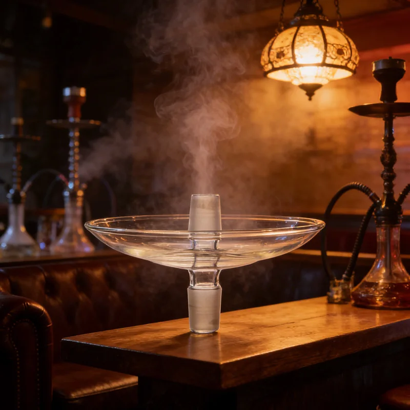 

150mm Diameter Glass Ash Tray for Hookah Shisha Chicha Narguile with High Quality Male-Female & Male-Male Connection 18.8mm