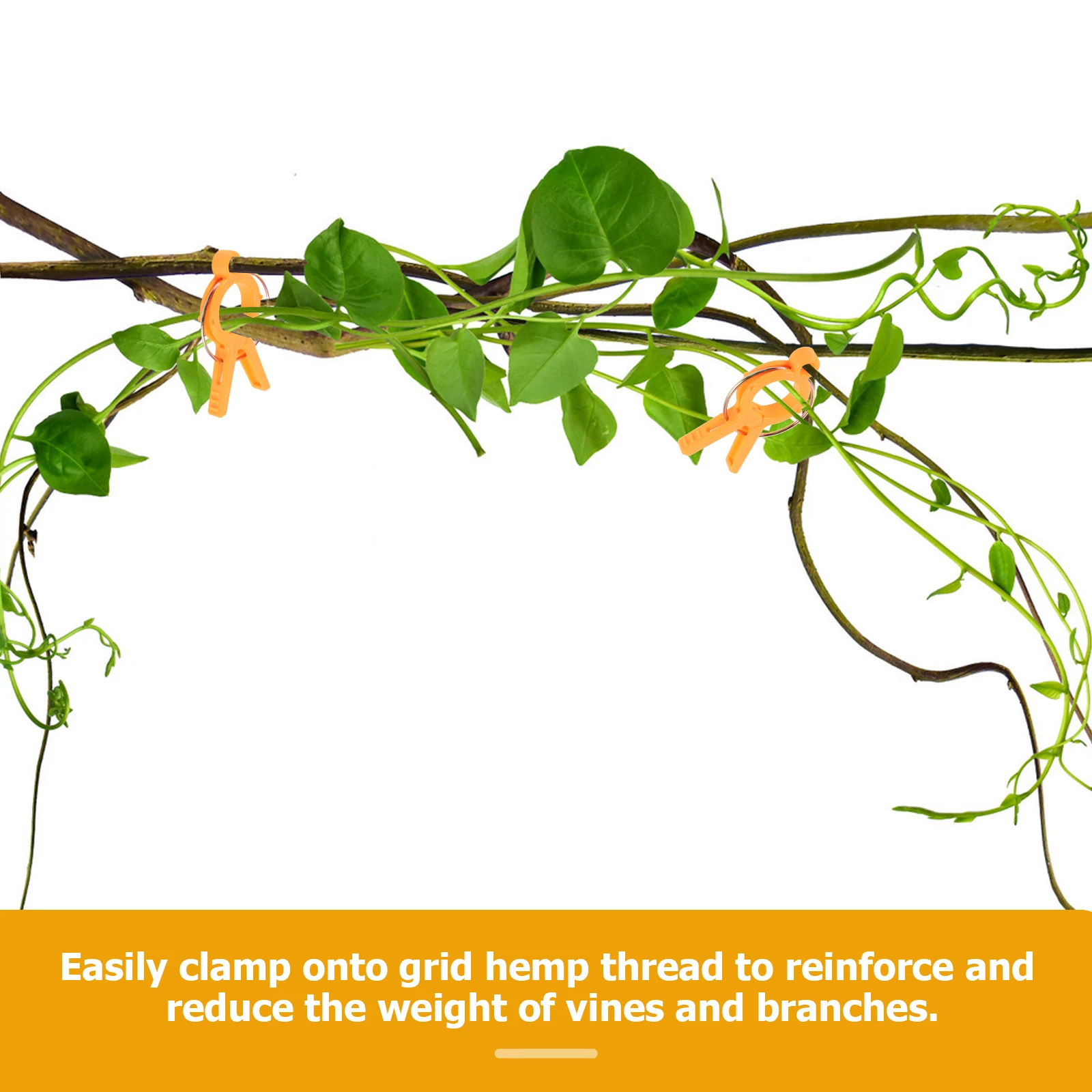 

12pcs Tomato Vine Garden Support Plant Fixing Clamps Small Stem Clips Reusable Plastic Clamps For Tomato Plants Garden Supplies