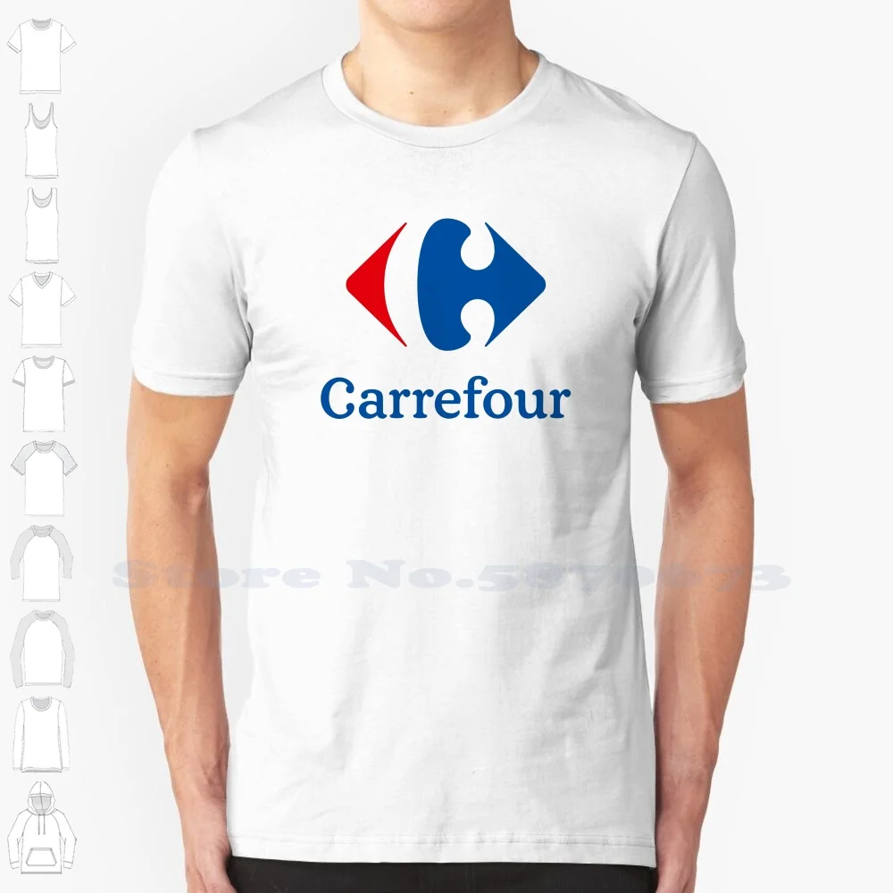 Camiseta con logotipo de Carrefour, camisa de alta calidad, 100% algodón, a la moda, nueva