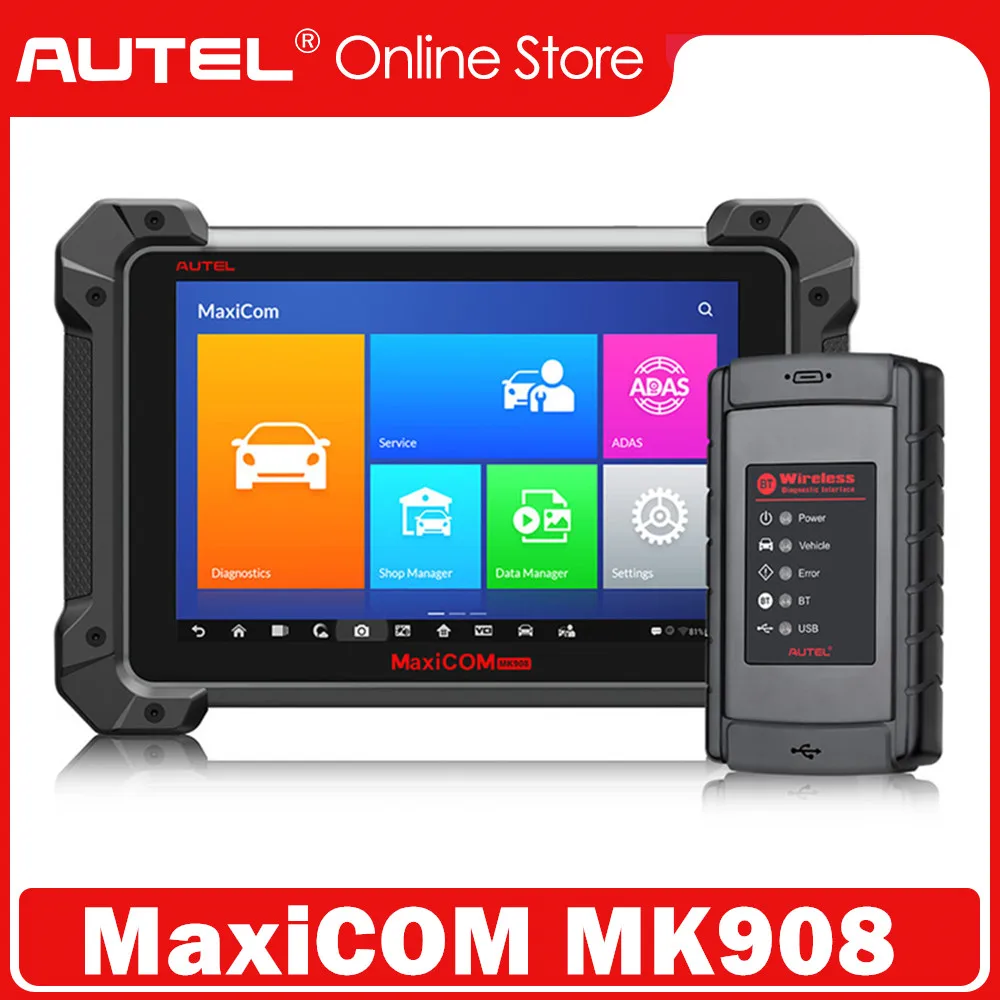 100% Original Autel MaxiCOM MK908 All System Diagnostic Tool Support ECU/Key Coding Updated Version of Maxisys MS908