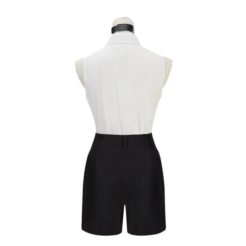 أنيمي بالمنشار رجل Reze تأثيري حلي وتتسابق بلوزة التعادل السراويل الدعائم Reze كوس شعر مستعار المرأة موحدة هالوين مجموعات لعب الأدوار