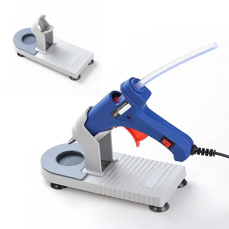 1PC Non-Slip Glue Gun Stand with Suction Cup Universal Hot Melt Adhesive Holder Handmade DIY Repair Tools Accessories