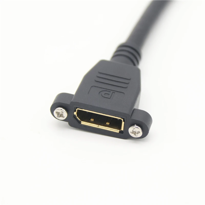 V 1,2 4K x 2K DP Männlich zu Weiblich M/F Displayport stecker auf Displayport Buchse panel Mount Verlängerung Kabel 0,3 m