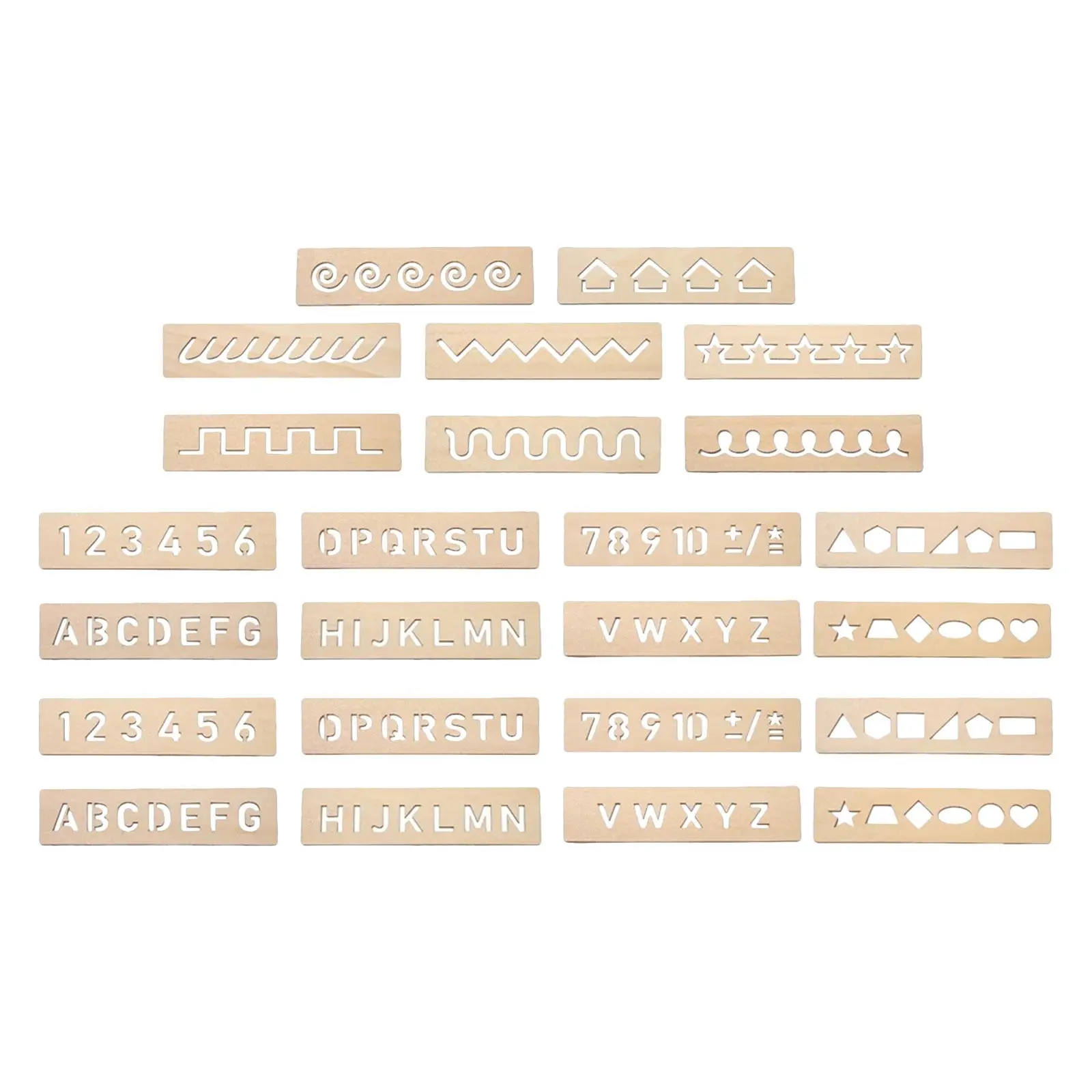 

Набор для изучения букв и цифр из натурального дерева, 24 элемента, для дошкольников, развитие мелкой моторики, методика Монтессори