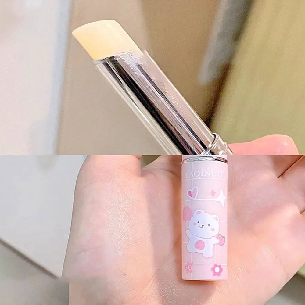 Schattige Beer Lippenbalsem Witte Bevochtigende Hydraterende Lipgloss Koreaanse Make-Up Anti-Kraken Lippenbalsem Blijvende Lippenbalsem Voeden Lippenstift