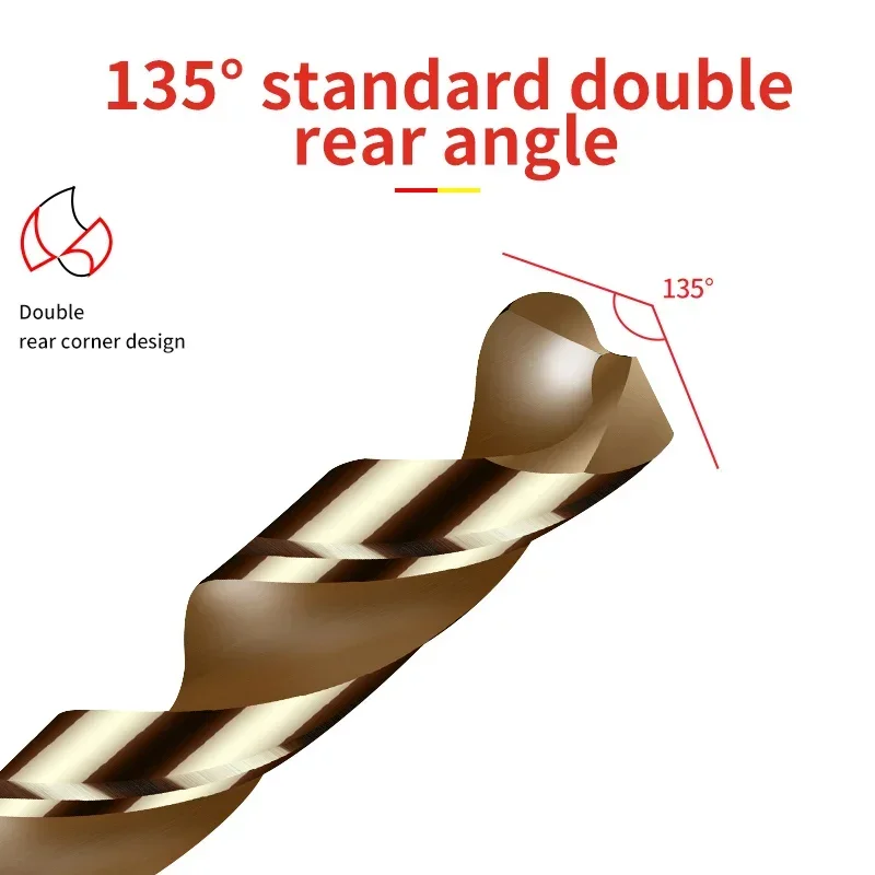 금속 목재 가공용 코발트 드릴 비트, M35 HSS Co 스틸 스트레이트 생크, 1-13mm Tw-ist 드릴 비트, 금속 가공