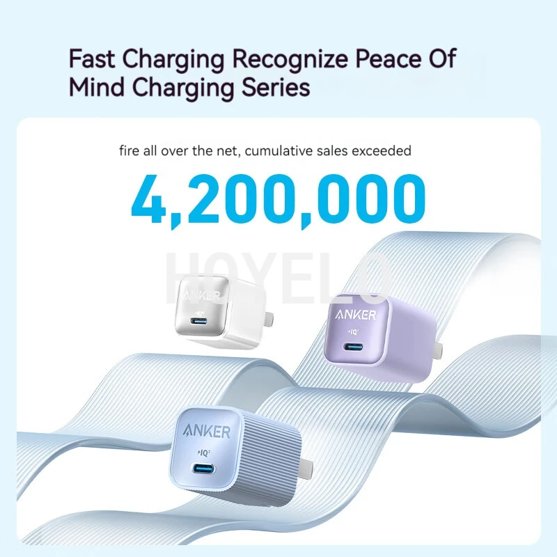 شاحن Anker-nano ultra لسلسلة آيفون وجالاكسي ، pps قابل للطي ، pps ، شاحن سريع ، 30 واط ، 50 واط ، piq