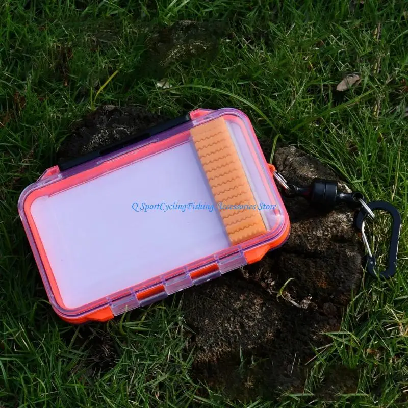 صندوق تخزين عائم لصيد السمك منظم أدوات معالجة مزدوجة الجانب مقاوم للماء وإغلاق مغناطيسي عائم مع حبل قصير