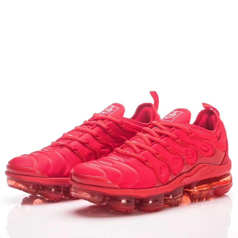 Nike Vapormax Plus TN Red Air Cushion Men's and Women's Running Shoes Comfortable Lightweight Outdoor Sports Sneakers