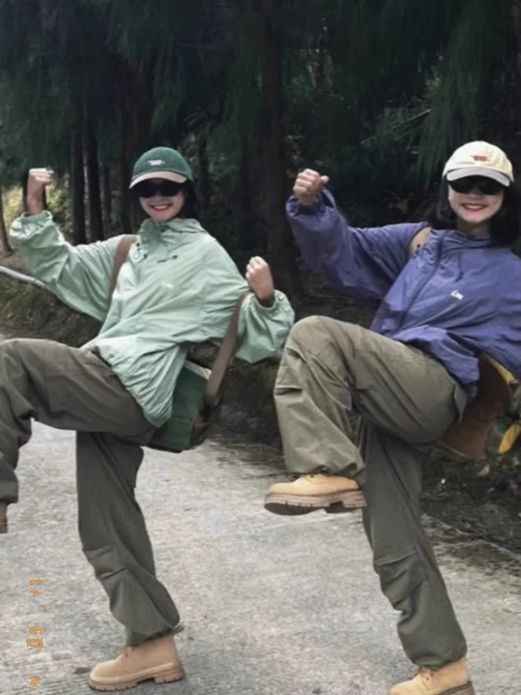 

American Sle Lightweight Breathable Outdoor Fce Jaet Summer New UV Protection Coat Youth Faion Loose Fit Long Sve...