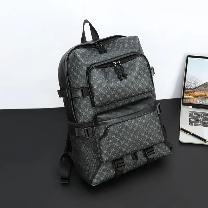Fashion Plaid Backpack Men Large Capacity Laptop Backpacks Luxury Brand Design Travel Backpack Casual Student Schoolbags Backbag