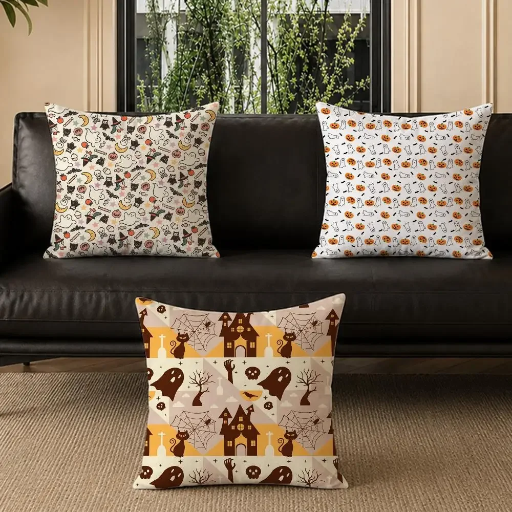 pattern Patchwork Tile Pattern Cushion Cover Pillow Short Plush  Modern Minimalist Style for Living Room Bedroom Gift Giving
