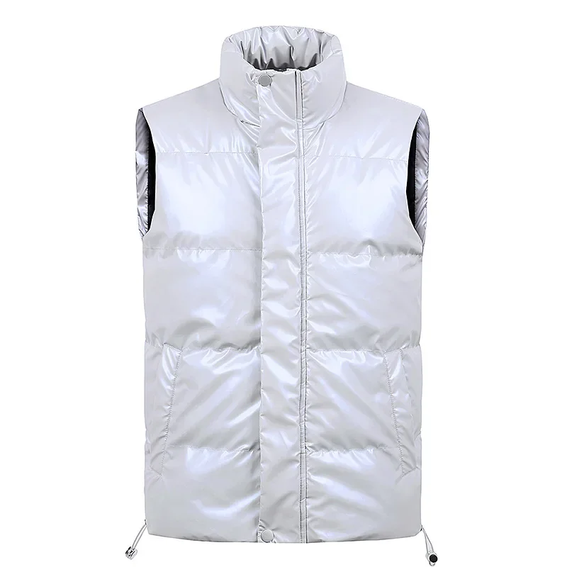 

Winter Men Women Warm Solid Down Vest Sleeveless Jacket Feather Weskit Jackets Casual Bodywarmer Vests Coat Plus Size Waistcoats