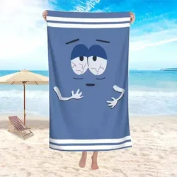 Serviette de plage drôle de dessin animé, sans sable, séchage rapide, poncho de surf, bain, été, natation, fitness, yoga, média