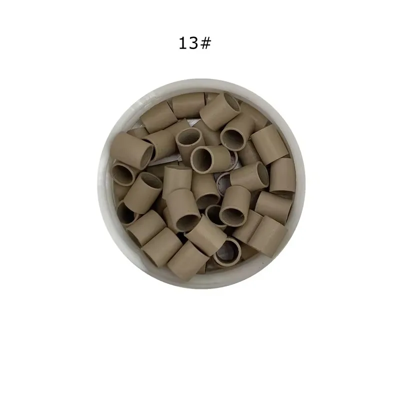 3000 Stück 3,2*2,8*3,8 flache Kupfer-Mikroringe, Haarverlängerungsperlen, Haar-Accessoires – Detail 1