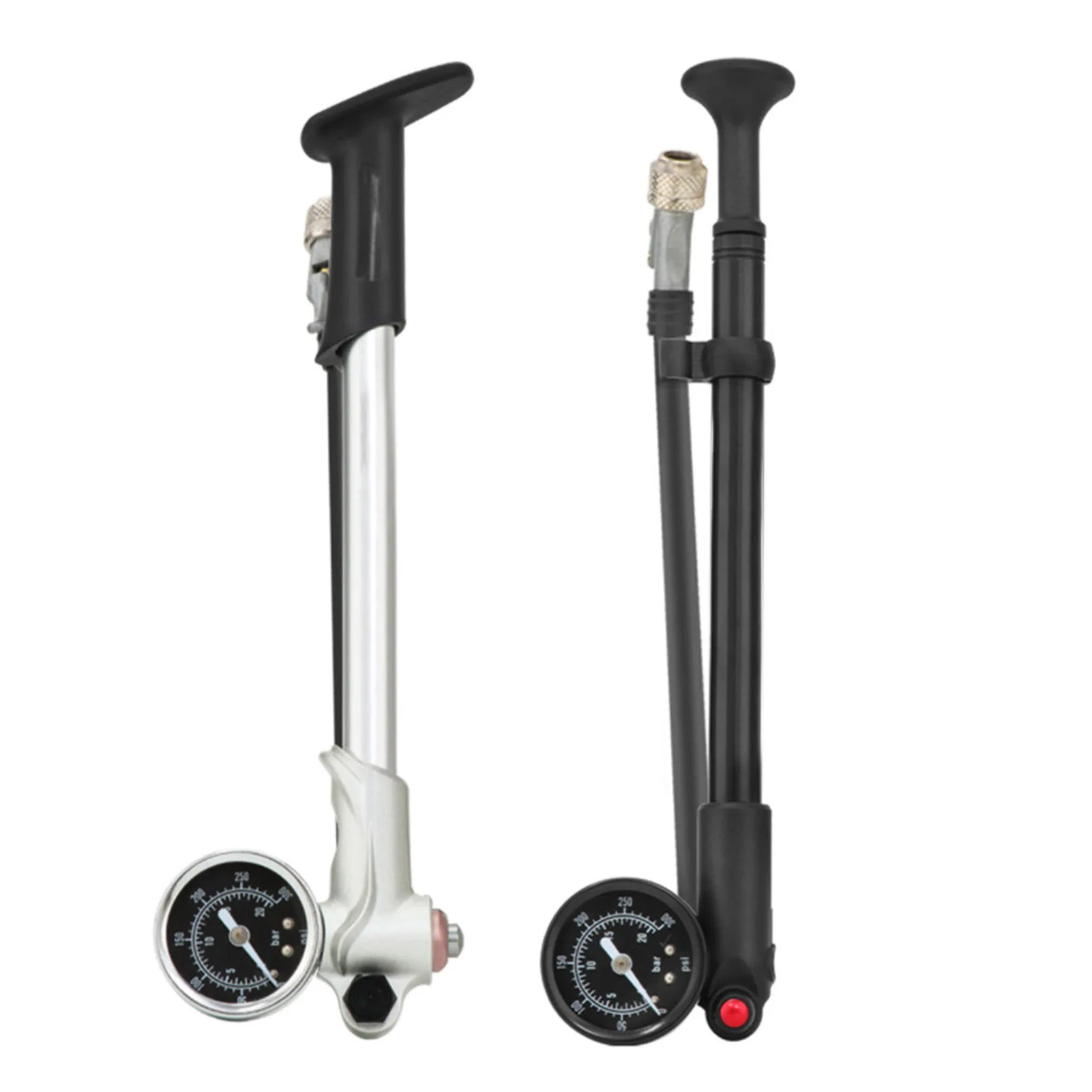 

Manual Tire Inflator Bike High Pressure Pump 300PSI Portable with Gauge Ergonomic Handle for Mountain/Road Bikes