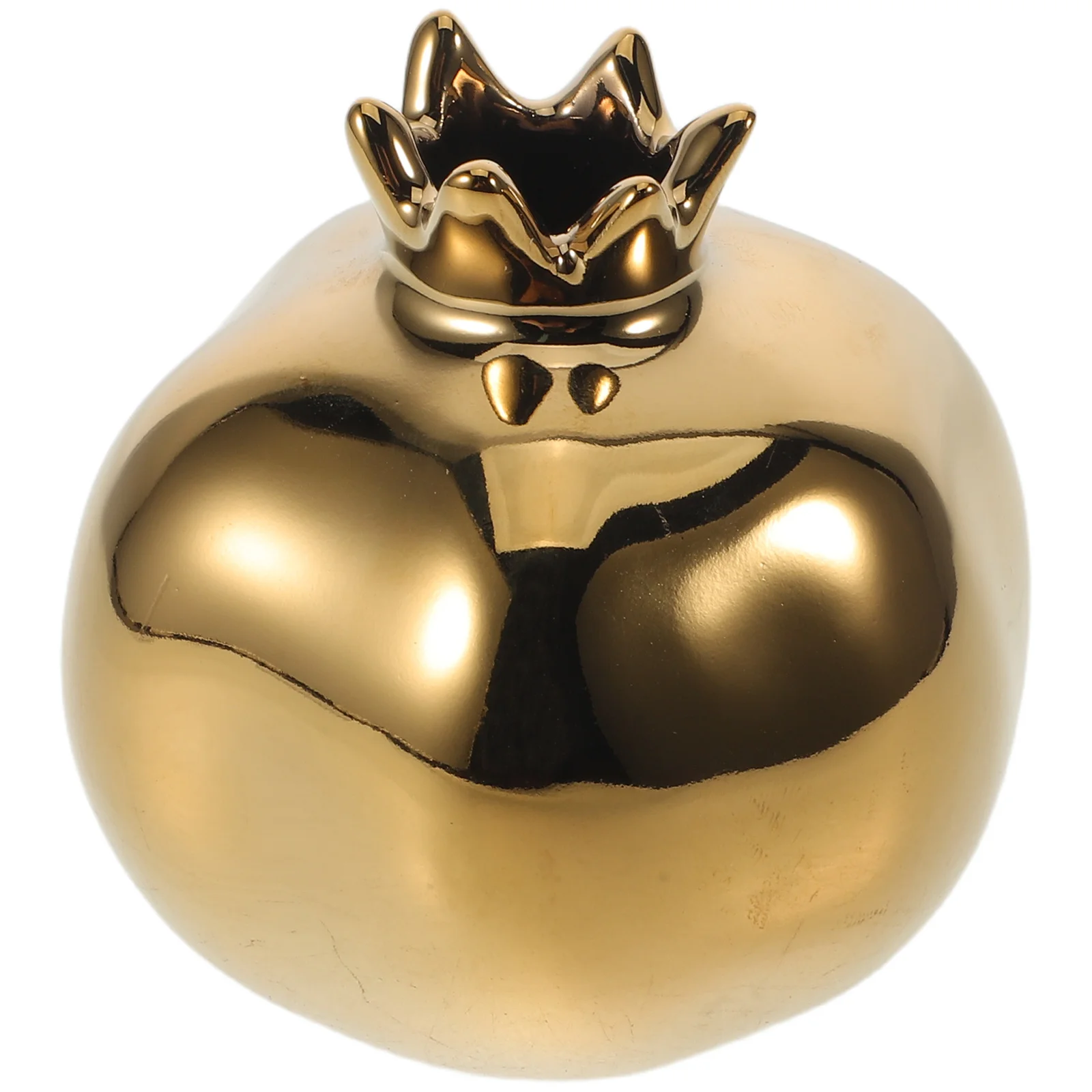 

Decorative Pomegranate Shaped Ceramic Vase Smooth Finish Dried Flower Holder Desktop Table Centerpiece for Wine Cabinet Entryway