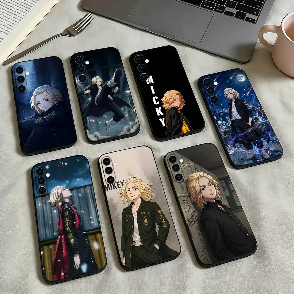 Tokyo R-Revenger-S Mikey-Y Phone Case Black Silicone Soft For Samsung Galaxy A73,A72,A71,A70,A53,A52,A51