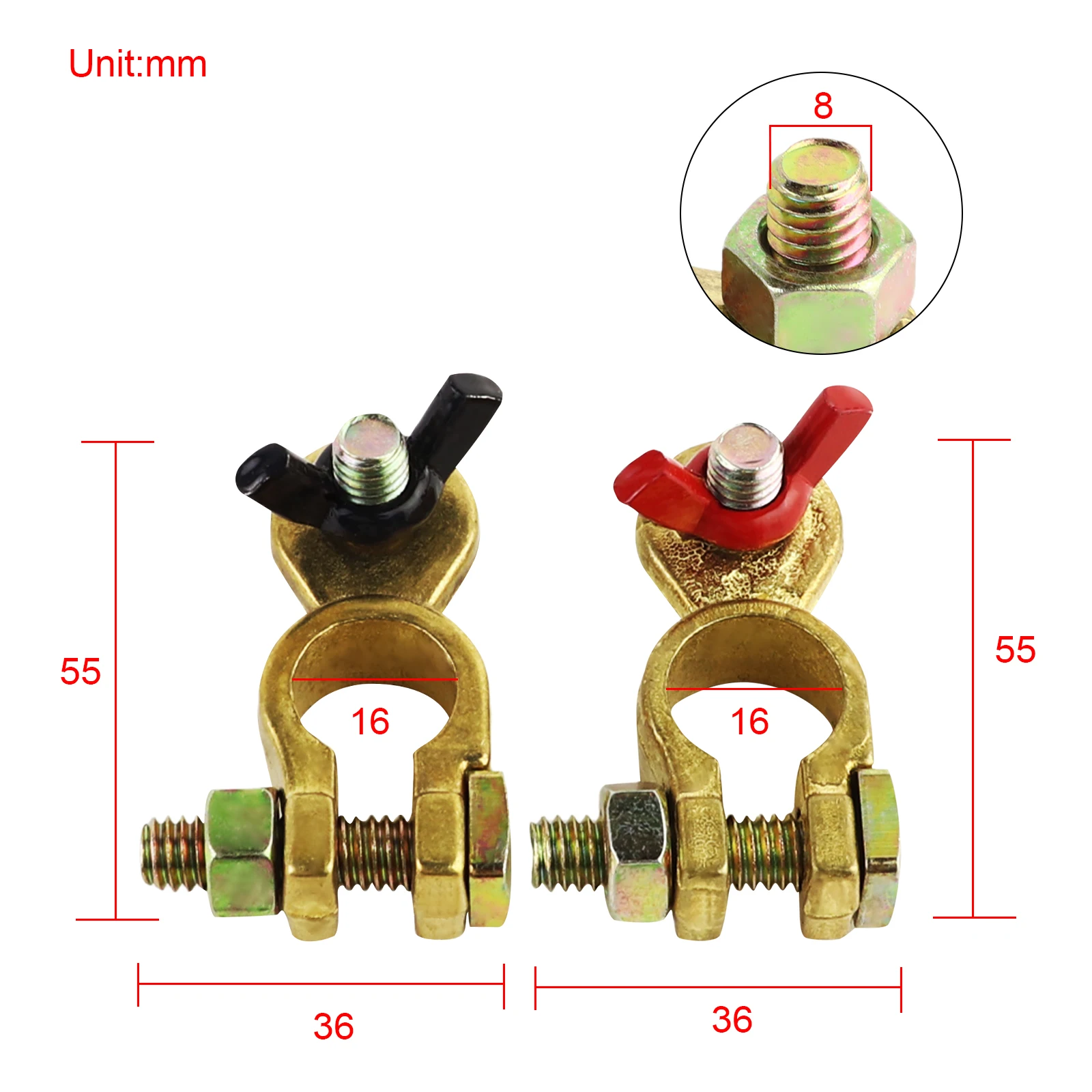بطارية السيارة محطة المشابك مو - مراجعة Battery Terminal Clamps Quick Release Brass وسعره