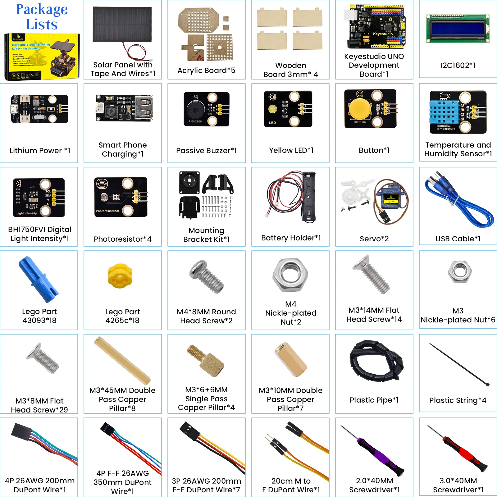 Keyestudio Solar Panel Tracking Kit  For Arduino UNO Kit Tracker System Electronic Kit Programming DIY Toys