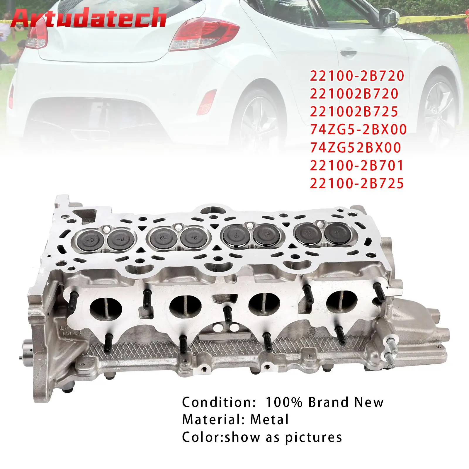 

Artudatech Cylinder Head Assembly G4FJ For Hyundai Accent Kia Soul 1.6L 12-19 Car Accessories