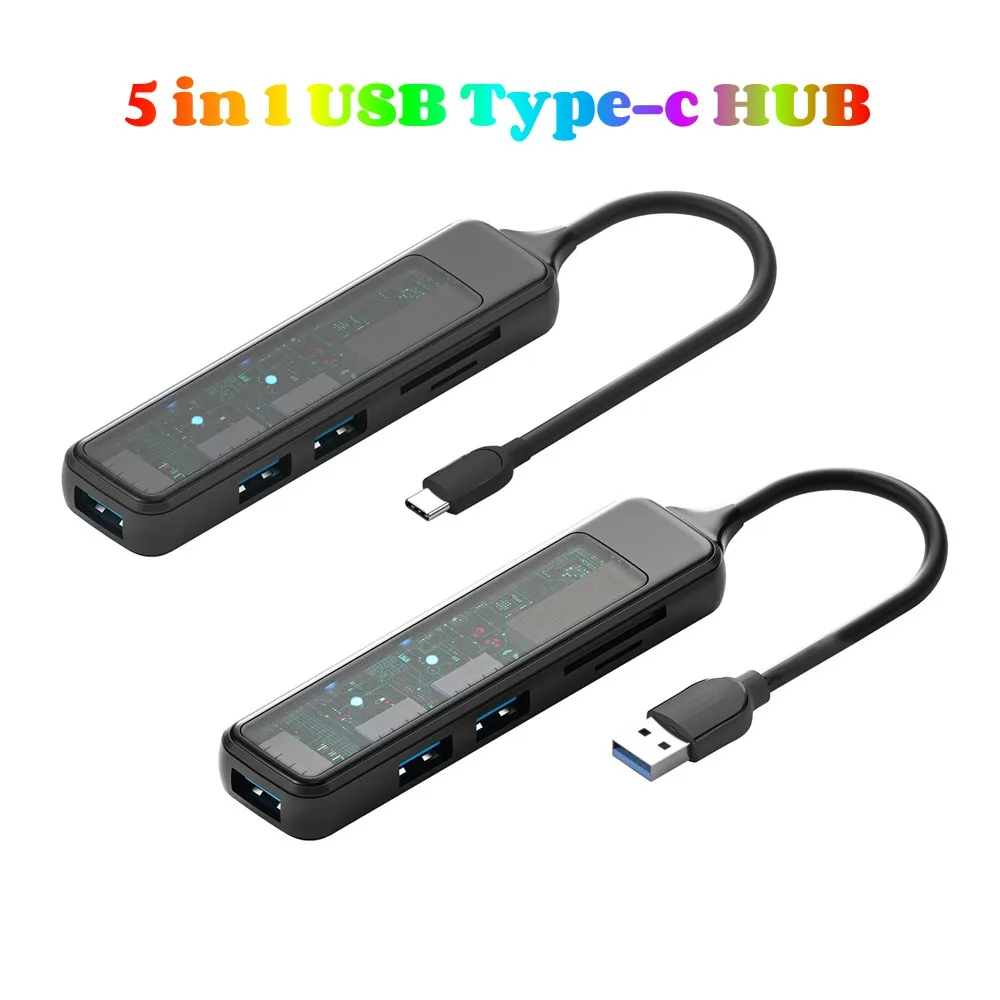 5 em 1 multi divisor para macbook pro 13 15 ar acessórios do computador usb tipo c hub com tf sd leitor slot