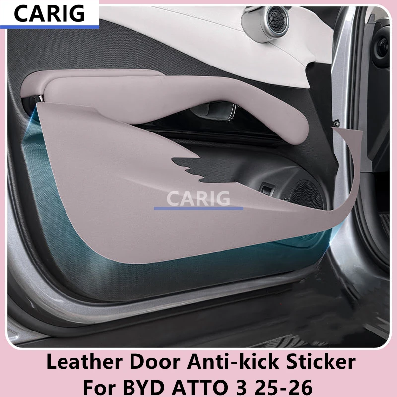 

For BYD ATTO 3 25-26 Leather Door Anti-kick Sticker Modified Car Interior Protection Film Modification Accessories Refit